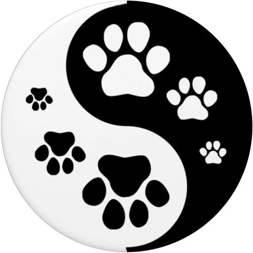 Vista 3 de Paw Print perro paw lindo perro amor diseño negro blanco perro – PopSockets agarre y soporte para teléfonos y tabletas
