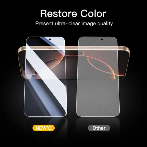 Vista 63 de NEW'C Paquete de 3 protectores de pantalla de privacidad para iPhone Air/iPhone 17 Air (6.5 pulgadas), película de vidrio templado antiespía