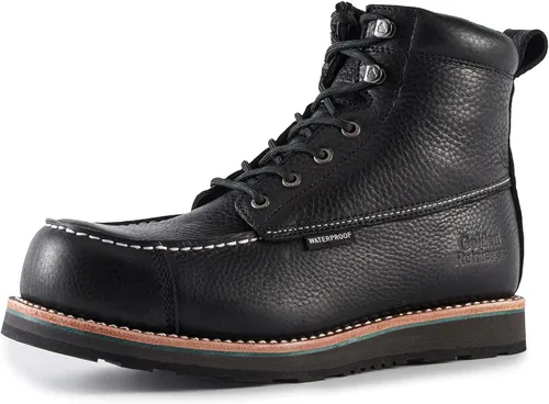 Vista 8 de Golden Retriever 6" Botas de trabajo con punta compuesta/blanda para hombre, con cuña impermeable tipo mocasín, resistentes al aceite/deslizamiento