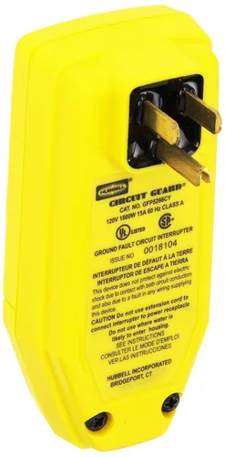 Vista 2 de Hubbell GFP5266CY Enchufe GFCI, grado industrial/comercial, juego manual, 15 amperios, 120V