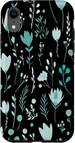 Vista 25 de Teal Floral Flowers Wildflowers Garden Botanical Love Case for iPhone 17