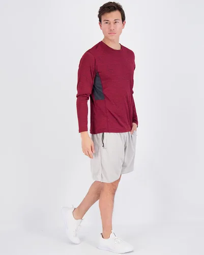 Vista 4 de Paquete de 4unidades camisetas Dry-Fit de manga larga para hombre que absorben la humedad, con protección solar ultravioleta, camiseta deportiva