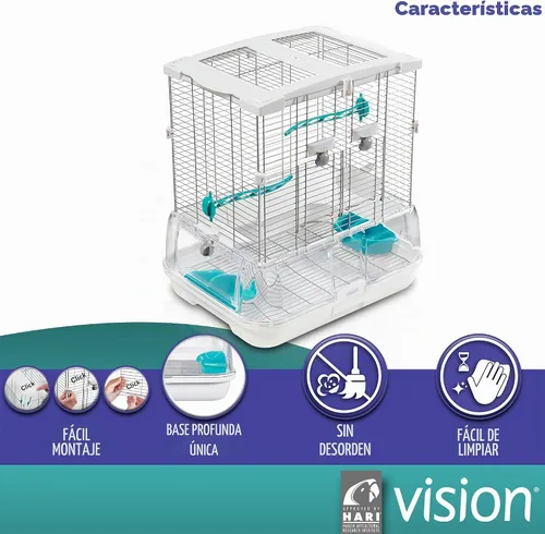 Vista 3 de Jaula para Pájaros Visión Modelo S01 –Pequeñas.