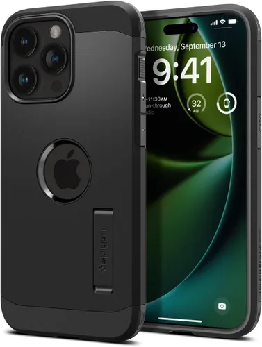 Vista 27 de Spigen Tough Armor MagFit Funda Diseñada para iPhone 15 (2023) [Soporte] [Protección de Grado Militar] Compatible con MagSafe - Negro