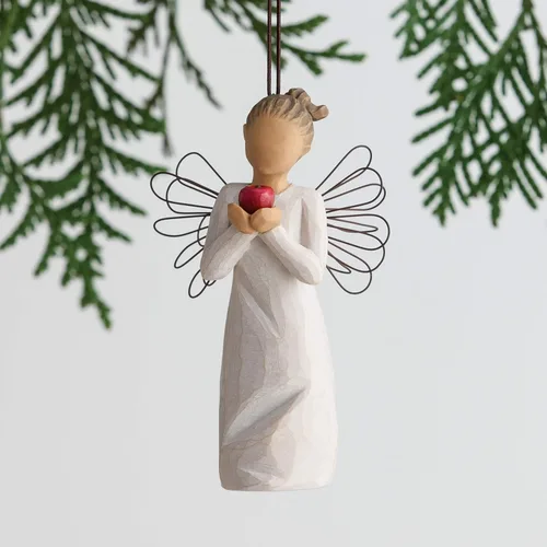 Vista 2 de Willow Tree You're the Best Ornament, Figura esculpida pintada a mano
