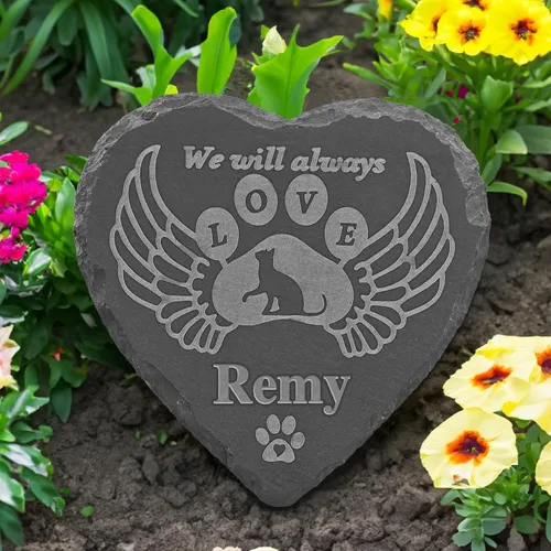 Vista 2 de Piedras conmemorativas para mascotas para gatos, regalos para gatos por pérdida de gato, regalo de condolencia, regalo conmemorativo por duelo