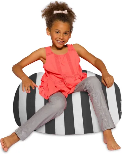 Vista 63 de Posh Creations - Sillón puff para niños, adolescentes y adultos, incluye funda extraíble y lavable a máquina, tamaño mediano de 27 pulgadas, lona