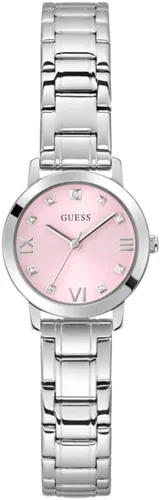 Vista 10 de GUESS Reloj analógico de silicona dorada y negra Negro/Oro/Champán