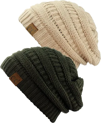 Vista 10 de Gorro a la moda de tejido suave abultado, cálido y elástico de C.C