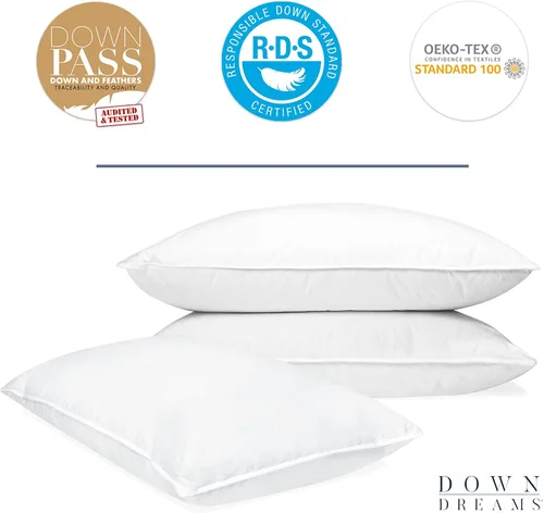 Vista 9 de Down Dreams Almohadas clásicas Manchester Mills - Soporte estándar medio/medio, paquete de 2
