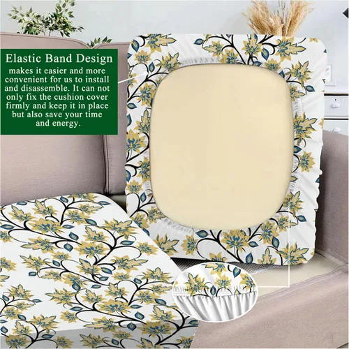 Vista 5 de CRFATOP Fundas de cojín elásticas para sillón de asiento individual, fundas de repuesto adecuadas para sillón de sofá biplaza con banda elástica, 2