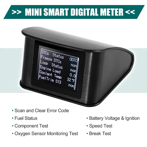 Vista 3 de X AUTOHAUX 2.2 Pulgadas Mini HUD Head Up Display para Coche Tablero Velocímetro Digital Multifunción Pantalla de Datos Alarma de Error TFT LCD