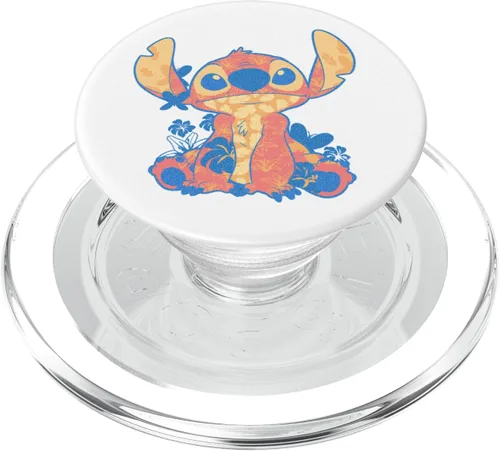 Vista 8 de Disney Lilo & Stitch - Agarre y soporte para teléfonos y tabletas, diseño de hawaiano, Negro