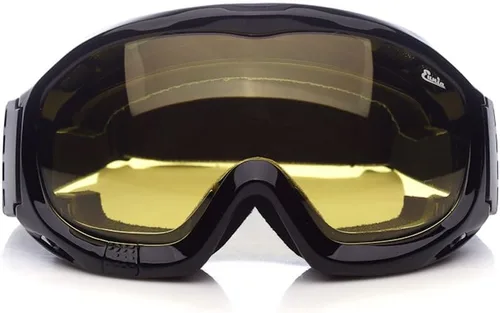 Vista 2 de Goggles de motocicleta antiniebla con forro de esponja y vincha elástica ajustable que se pueden usar sobre los lentes