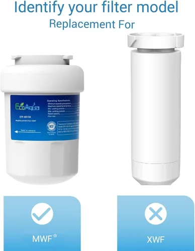 Vista 2 de Filtro de agua EcoAqua EFF-6013A, sustituto del GE MWF, compatible también con Amana