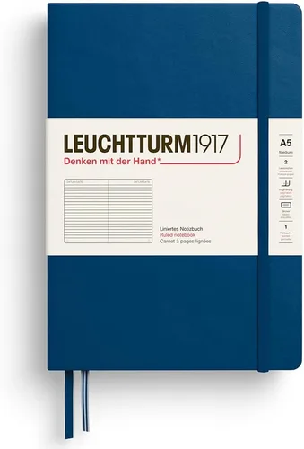 Vista 25 de LEUCHTTURM1917 373976 Cuaderno mediano (A5), tapa dura, 251 páginas numeradas, cereza, liso