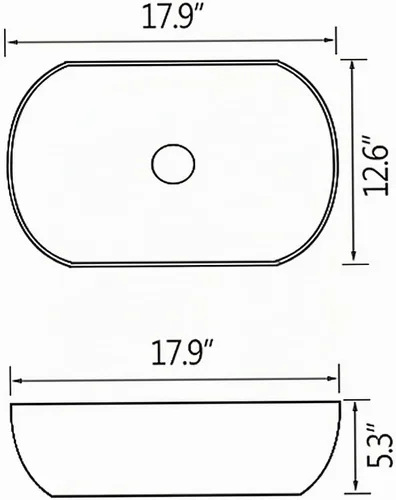 Vista 7 de Fregadero de Recipiente Negro Rectangular, 45,7x33 cm Encimera de Cerámica de Porcelana para Baño con Combo de Grifo y Drenaje Fregadero negro+grifo