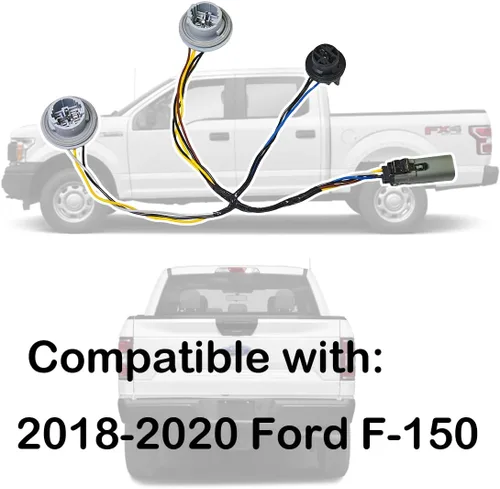 Vista 2 de Cable de enchufe de luz trasera y arnés de cableado JL3Z-13412-A Arnés de cableado de luz trasera Compatible con Ford F-150 2018-2020