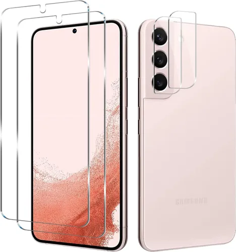 Vista 8 de Protector de pantalla de vidrio templado para Galaxy S21 + protector de lente de cámara [2 + 2 unidades] [compatible con fundas] [antiarañazos]