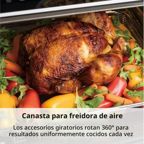 Vista 6 de Aria Air Fryers Ariawave - Horno freidora de aire de 36 cuartos de galón, color blanco, extra grande