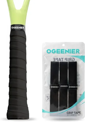 Vista 11 de OGEENIER Cinta de agarre para raqueta de tenis, paquete de 3, 6, 12 cintas de agarre de tenis, absorbente y antideslizante, cinta de agarre suave