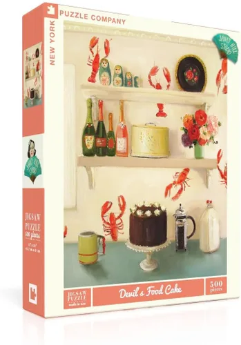 Vista 7 de New York Puzzle Company - Janet Hill All Paws on Deck - Rompecabezas de 500 piezas para noches de juego familiares por Janet Hill