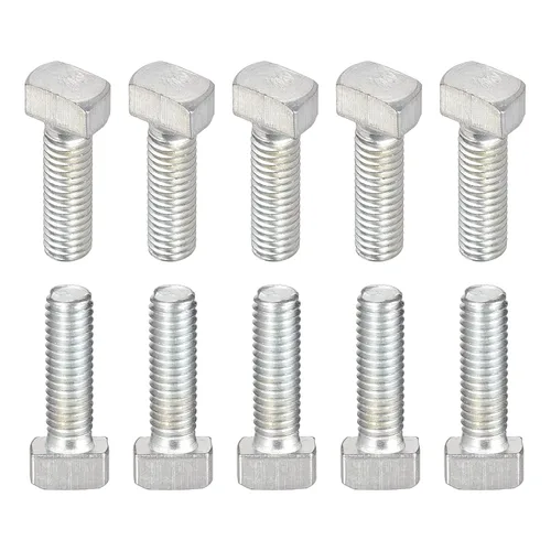 Vista 7 de DTGN Tornillo deslizante con ranura en T M6x16mm (DXL), 5 unidades, bueno para la industria de la construcción, pernos de riel en T chapados en zinc