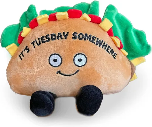 Vista 10 de Punchkins Peluche de pata de pollo, divertido peluche con texto en inglés "It's Leg Day", regalo para los amantes del humor, bonito juguete