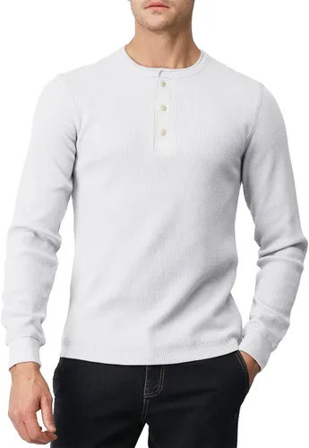 Vista 9 de H2H Chaqueta casual ajustada para hombre, cárdigans de manga larga, térmica Cmttl045-beige