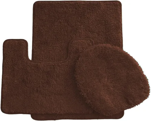 Vista 12 de Daniel's Bath & Beyond Alfombra de baño de lujo sólida de 3 piezas, color negro Verde salvia