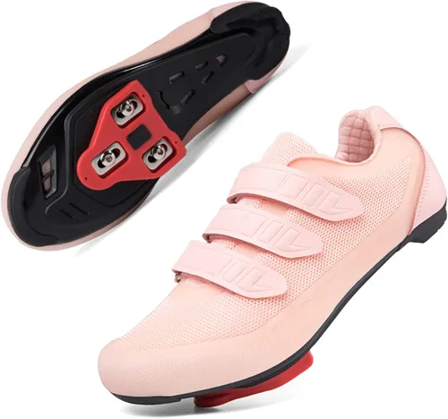 Vista 7 de Zapatos de ciclismo para hombres y mujeres compatibles con Peloton SPD SLLook Pedales de carreteramontaña zapatos de ciclismo con clip zapatos