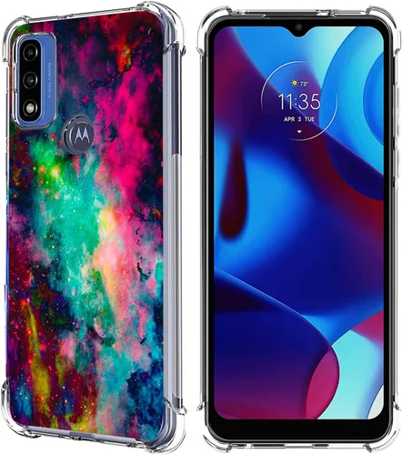 Vista 14 de Funda para Moto G Pure/Moto G Power 2022/Moto G Play 2023, colorida funda protectora de poliuretano termoplástico resistente a los arañazos