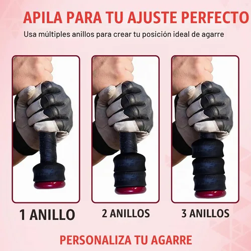 Vista 4 de Anillo de estrangulamiento de Grip-N-Rip para bate de béisbol/sóftbol con empuñadura de botón y apilable para un ajuste personalizado y comodidad