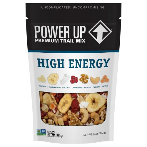 Vista 17 de Power Up Mega Omega Trail Mix Gourmet Nut - Bolsa de mezcla de frutos secos, 14 onzas