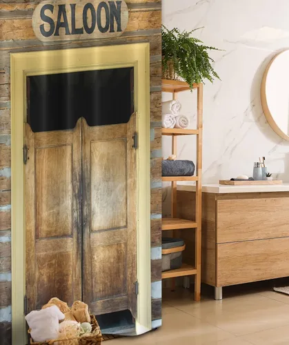 Vista 27 de set de cortina para baño decorativa de tela de poliéster con ganchos