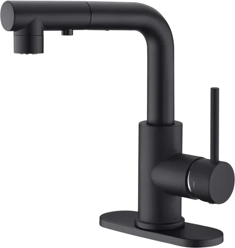 Vista 9 de CREA Grifo de Cocina Dorado con Pulverizador Extraíble - Grifo para Fregadero de Baño y Utilidad - Manija Única, 3 o 1 Agujero