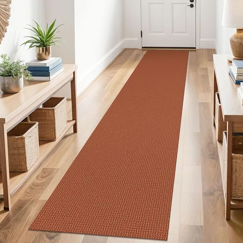 Vista 59 de KOZYFLY - Tapetes de pasillo, lavables, con respaldo de goma antideslizante, tapete de algodón para interiores, entrada, puerta trasera, habitación