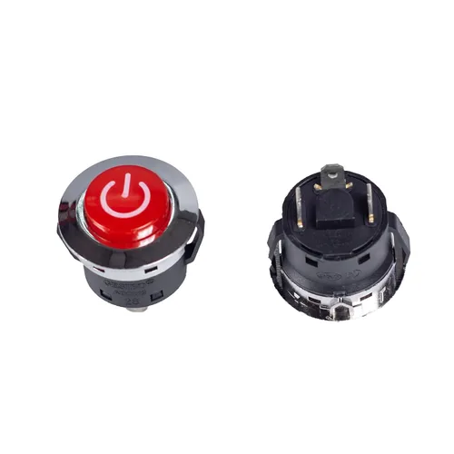 Vista 3 de Botón de encendido redondo rojo para montar en el automóvil, interruptor de encendido para niños, accesorio de juguete de automóvil, interruptor
