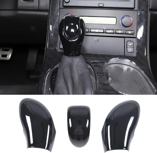 Vista 10 de PIUGILH Cubierta de Cabeza de Perilla de Palanca de Cambios Trim Compatible con Corvette C6 2005-2013 Accesorios Interiores, Cubierta de Cabeza