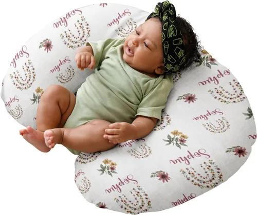 Vista 9 de Dyoart Funda de almohada de lactancia para bebé, fundas de lactancia con nombre personalizado, suave, funda de almohada de lactancia materna