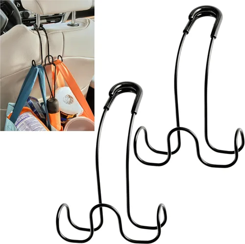 Vista 10 de High Road Ganchos Irrompibles para Bolsas de Automóvil - Grandes, Ganchos de Metal Sólido para Asiento de Automóvil para Bolso, Mochila, Abrigos