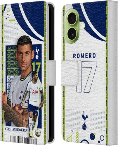 Vista 27 de Head Case Designs Officially Licensed Tottenham Hotspur F.C. Cristian Romero 2022/23 First Team Leather Wallet Case Compatible with Apple iPhone 11