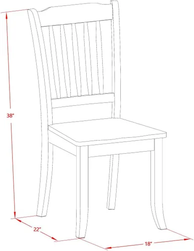 Vista 5 de East West Furniture NODA3-LWH-W - Juego de mesa de cocina de 3 piezas para espacios pequeños contiene una mesa de comedor rectangular con hoja
