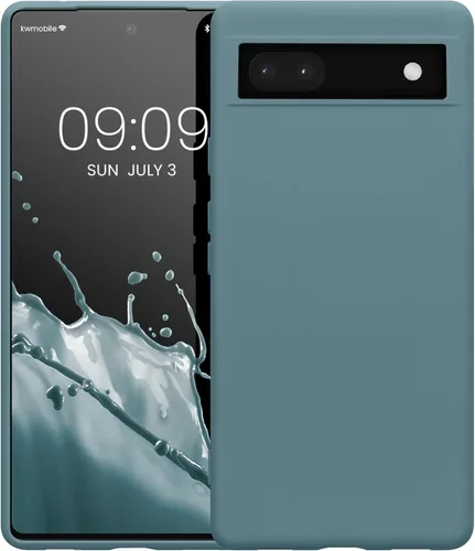 Vista 5 de kwmobile Funda compatible con Google Pixel 6a - Funda protectora delgada de silicona TPU - Piedra antigua