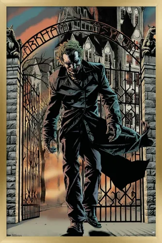 Vista 13 de Trends International DC Comics - Póster de pared de Arkham Asylum The Joker, 22.375 x 34 pulgadas, versión premium sin marco