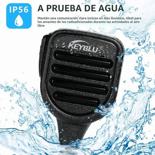 Vista 5 de Micrófono de altavoz impermeable negro de 2 pines Negro con conector de 0.138 in