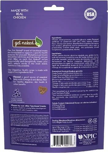 Vista 2 de Get Naked 1 Sobre de Golosinas Blandas de Alivio de Bolas de Pelo para Gatos, 2.5 Oz (paquete de 1)