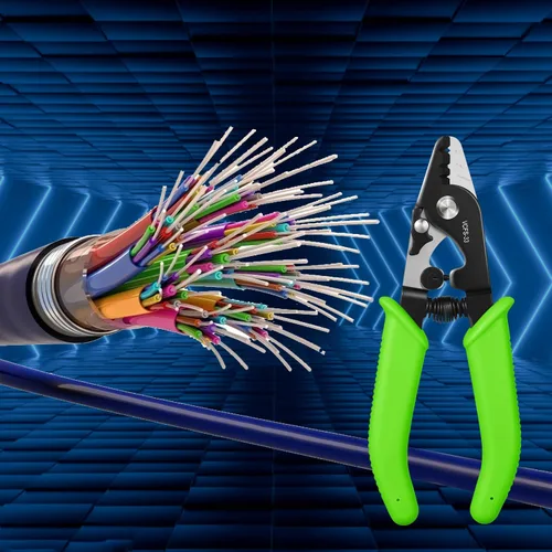 Vista 7 de VCFS-33 Pelacables de fibra óptica de 3 orificios de puerto Herramienta de pelado de fibra óptica con mango de 6 pulgadas - Llave hexagonal