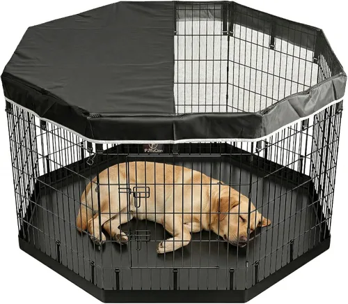 Vista 29 de PJYuCien Bolsa de Almacenamiento para Corralito de Perros, Adecuada para Corralito Plegable de Ejercicio para Mascotas de 61x61 cm, Valla