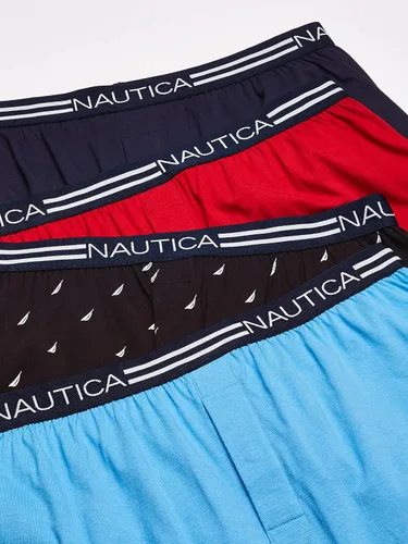 Vista 2 de Nautica mens 4 Pack Classic Cotton Loose Knit Boxers